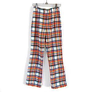 Vintage 1970’s Hi Waisted Plaid Bellbottom Pants
